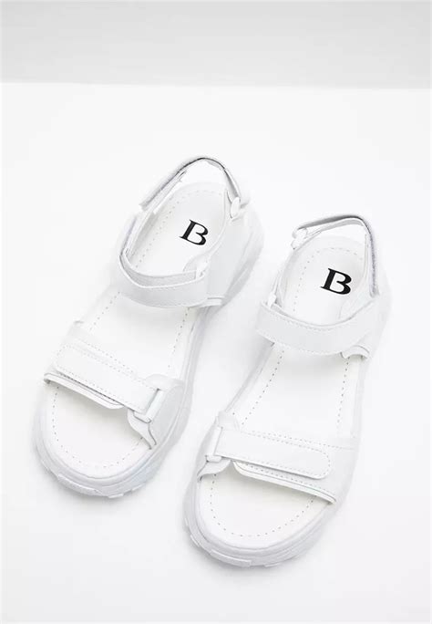 Jual Berrybenka Label Sofia Micca Platform Sandal White Original