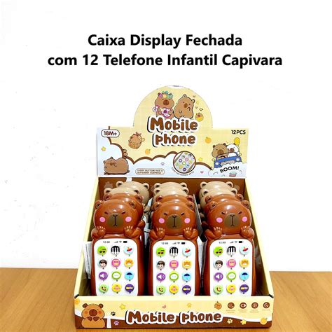 Pbkids Telefone - 12 Telefone Capivara Brinquedo Som Lembrança Festa Infantil - PBKIDS ...