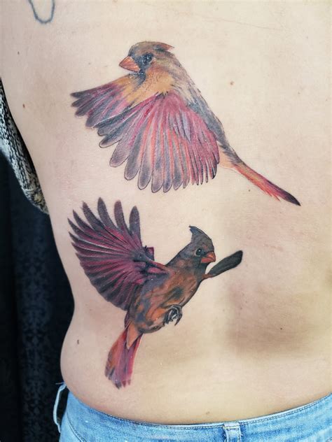 Female Cardinal Bird Tattoo