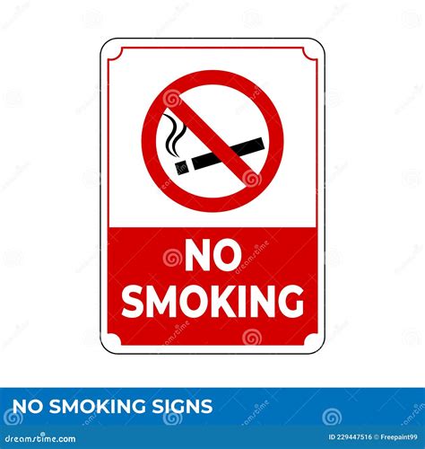 Warning No Smoking Area Signs in Vector, Easy To Use and Print Design ...