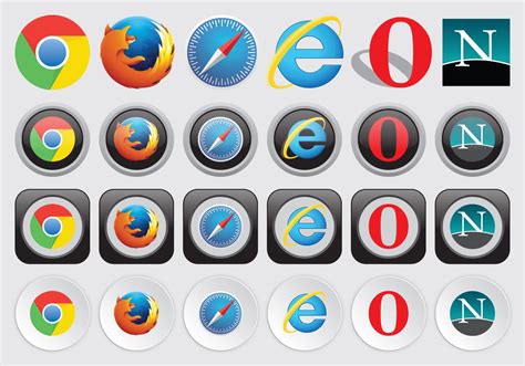 Web Browser Logos 112775 Vector Art At Vecteezy