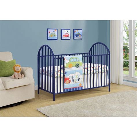 Cosco Prism Navy Metal Crib 5852496pcom The Home Depot