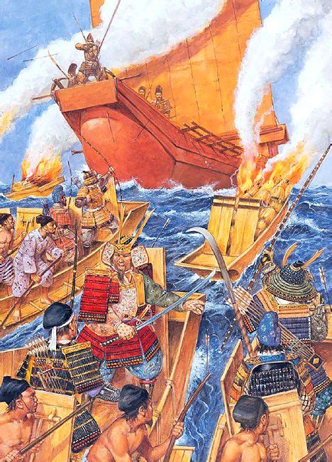 Fujiwara Sumitomo Leads A Pirate Raid 940 Richard Hook Samurai