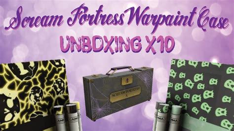 TF2 Unboxing 10 Scream Fortress X Warpaint Cases QUADRUPLE UNBOX