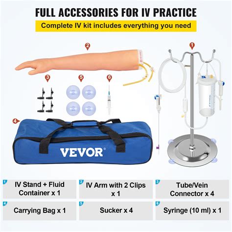 Vevor 12 Pcs Phlebotomy Practice Kit Iv Venipuncture Intravenous