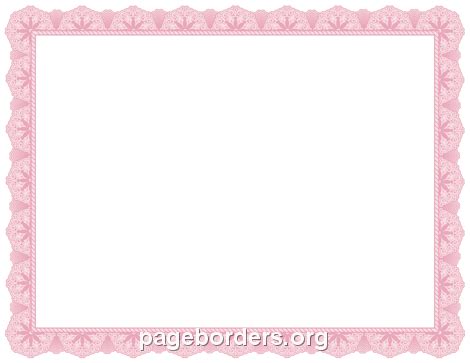 Pink Certificate Border Template