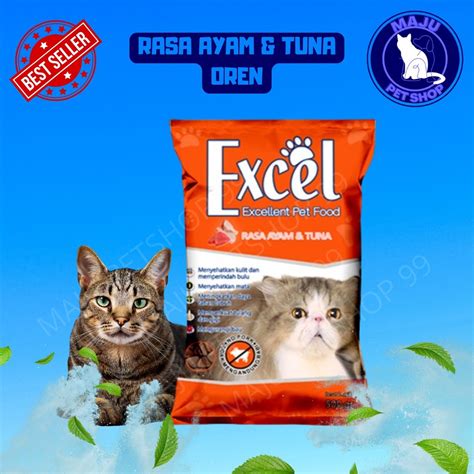 Jual Makanan Kucing Excel Cat Food Rasa Ikan Tuna Gram Shopee