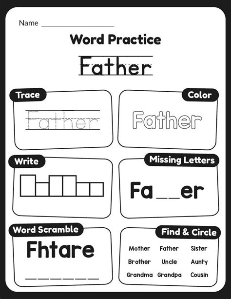 Learn to Write Family Words