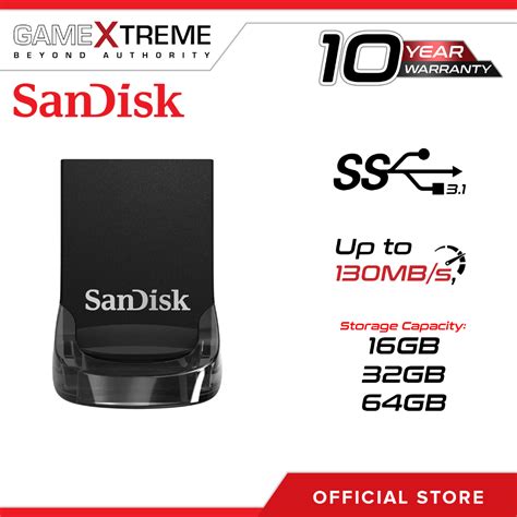 Sandisk Usb Ultra Fit Cz430 130mbs 31 Flash Drive Shopee Philippines