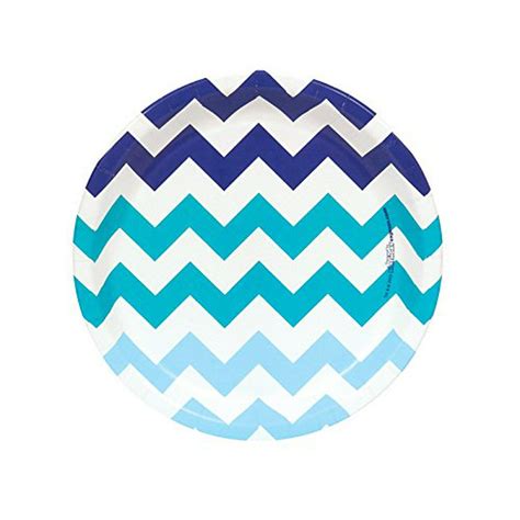 Birthdayexpress Chevron Blue Dessert Plates Bodega Aurrera En Línea