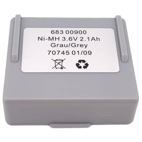 68300900 Rechargeable Battery 3 6V 2 1Ah Ni MH Grau Grey Battery For