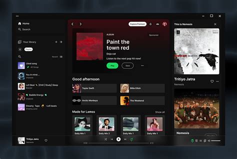 spotify web player  mehejabin tabassum lamia  dribbble