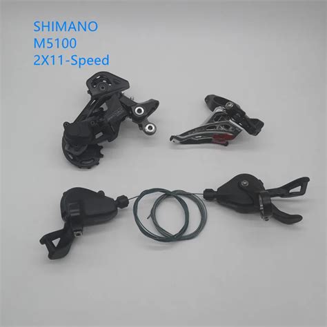 Shimano Deore M5100 2x11 Speed 22s Mtb Groupset Shifters Front Rear Derailleur Rd M5120 Left