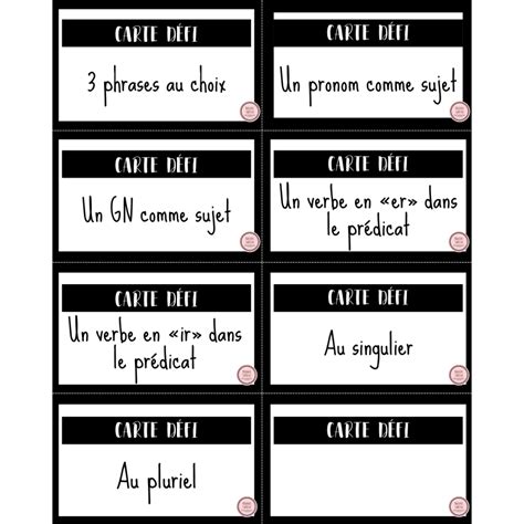 La Fabrique De Phrases Jeu Sur Les Constituants