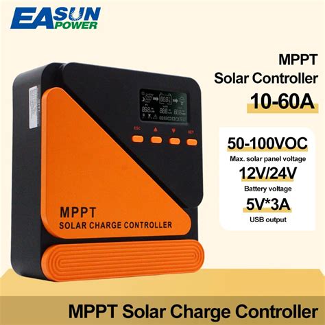 Easun Power Contr Leur Solaire Mppt A A A A V V Chargeur De