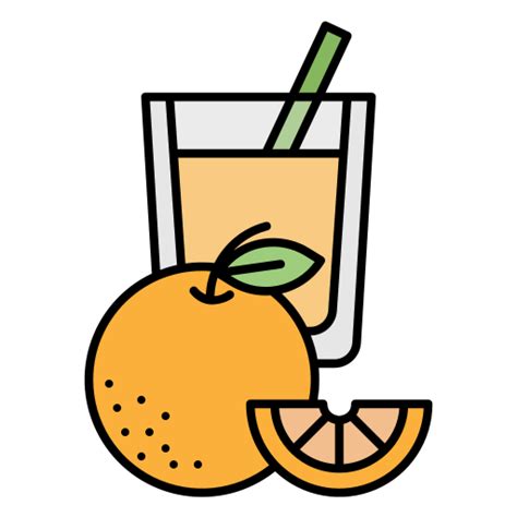 Orange juice Generic Outline Color icon