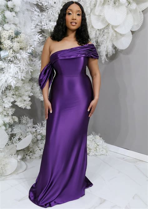 Satin Eggplant Bridesmaid Dresses