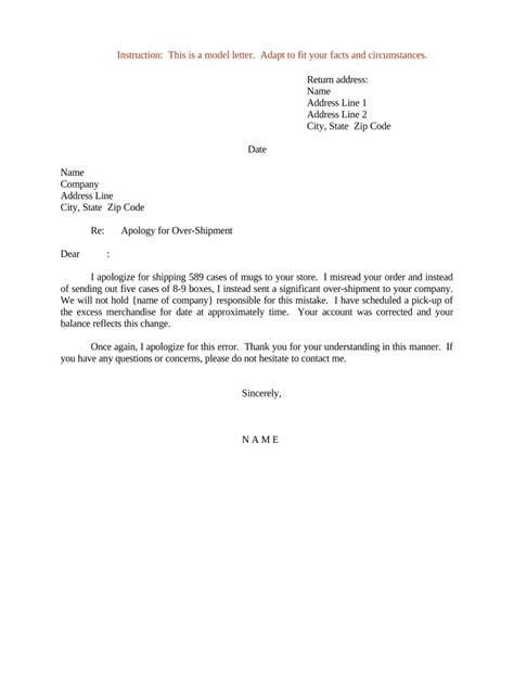 Apology Letter For Mistake At Work Fill Out And Sign Online Dochub