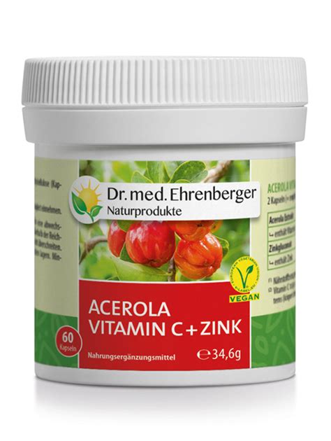 Acerola Vitamin C Cink Dr Ehrenberger Kapsula