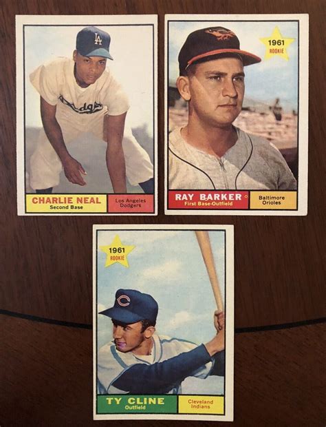 Topps Card Short Print Lot Charlie Neal Ray Barker