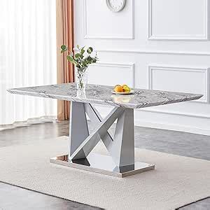 Amazon Goderfuu Marble Dining Table Set For 8 Modern Dining