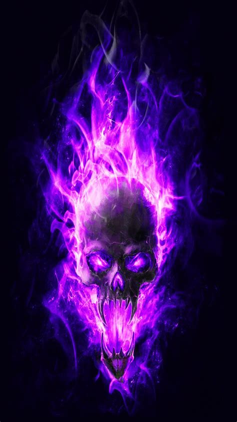 Purple Skull Wallpaper