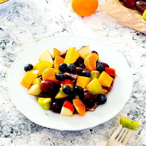 Easy Homemade Fresh Fruit Salad Honey Lemon Dressing