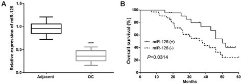 Decreased MiR 126 Expression Indicates Poor Prognosis Of OC Patients