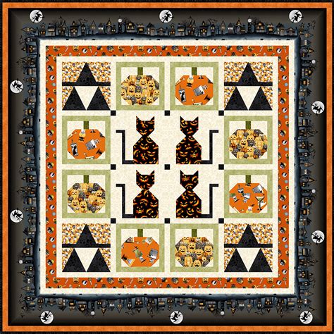 Free Quilt Patterns For Halloween Decor Pieced Brain