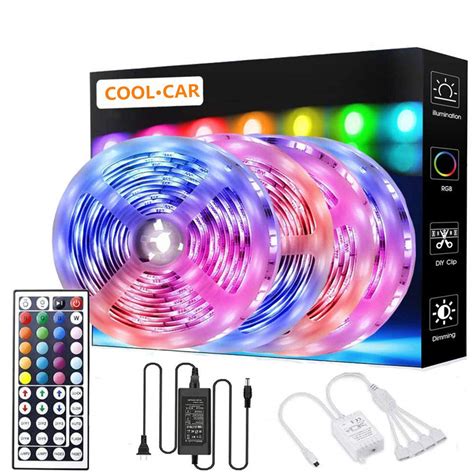 Buy COOLCAR 60ft Led Strip Lights Flexible Color Changing 5050 RGB