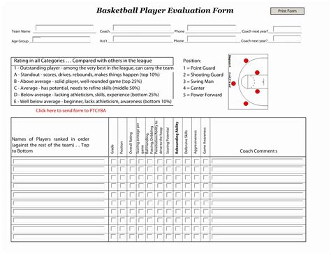 √ 20 Basketball Tryout forms ™ | Dannybarrantes Template