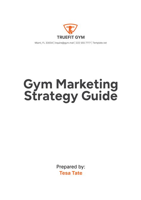 Free Gym Marketing Strategy Guide Template to Edit Online