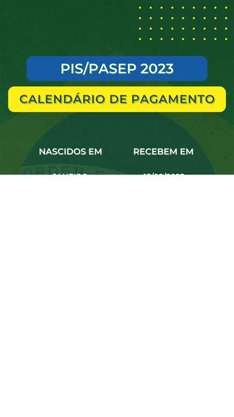 CalendÁrio Pis Pasep 2023 Com Tabela Pis Maior é Paga Sexta 30 Veja