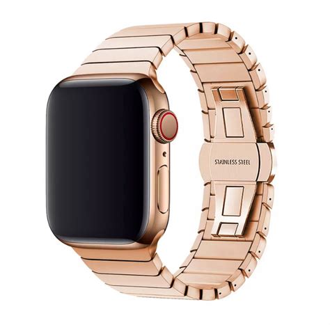 Металлический блочный (стальной) ремешок для смарт часов Apple Watch ...