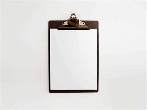 Free Clipboard Menu Mockup Psd