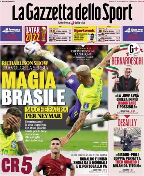 Imprensa italiana exalta magia do Brasil após vitória Esportes