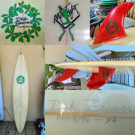 Dick Brewer Vintage Surfboard Island Trader Surf Shop