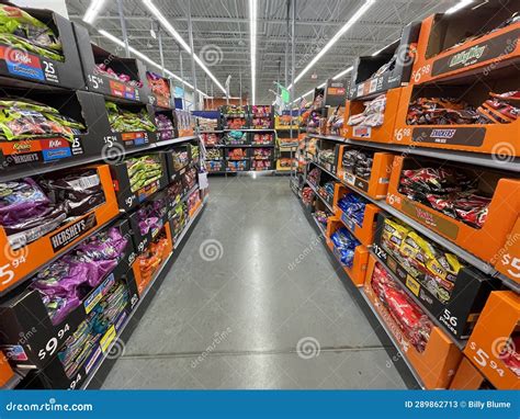 Walmart Grocery Store Halloween Candy Section Down an Aisle Editorial ...