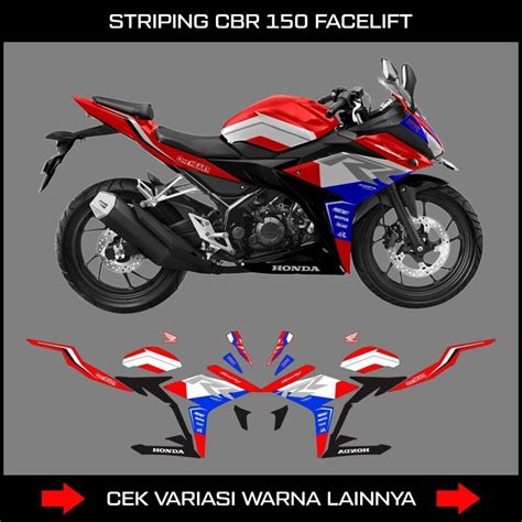 Jual Striping CBR 150 R Facelift Livery Fireblade Stiker Motor Honda