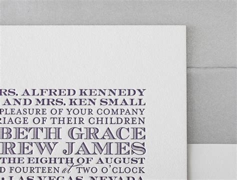 Refined Study Letterpress Wedding Invitations