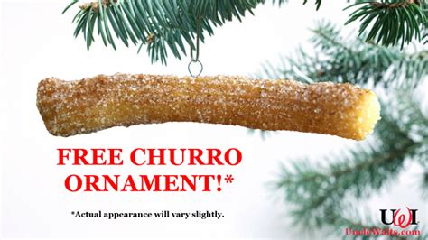 Free Churro Ornament Our T To You Uncle Walts Insider