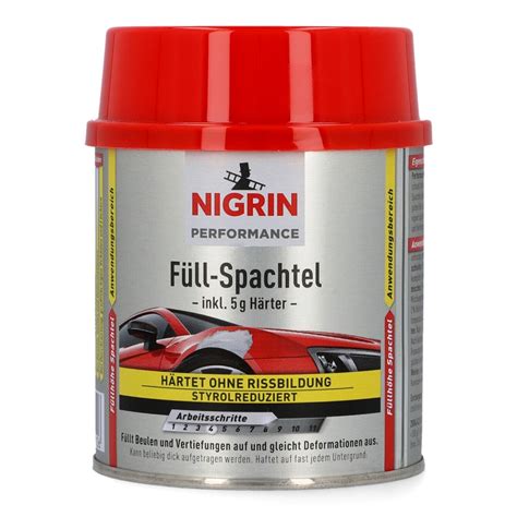 Nigrin 2K Füll Spachtel mit Härter 250g Reparatur Spachtel Spachtel