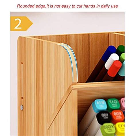 Wooden Desk Organiser Multi Functional Drawer Stationery Desktop