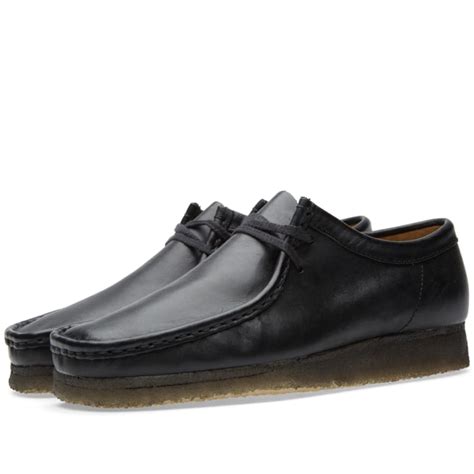 Clarks Originals Wallabee Black Leather End