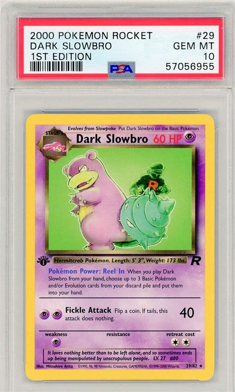 Dark Slowbro Team Rocket St Edition Psa Price Guide