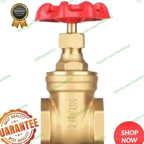 Promo Gate Valve Stop Kran Puter 3 4 Inch Yuta Kuningan Screw Brass