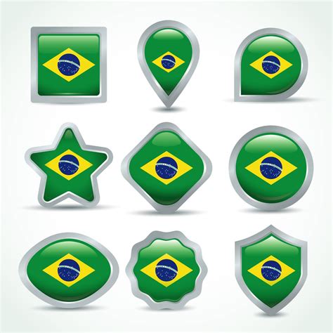 Brazil Flag Clipart Set 429686 Vector Art at Vecteezy