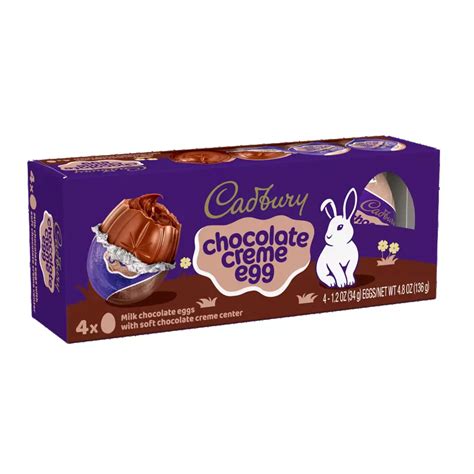 CADBURY CHOCOLATE CREME EGG Milk Chocolate Eggs, 1.2 oz, 4 count box