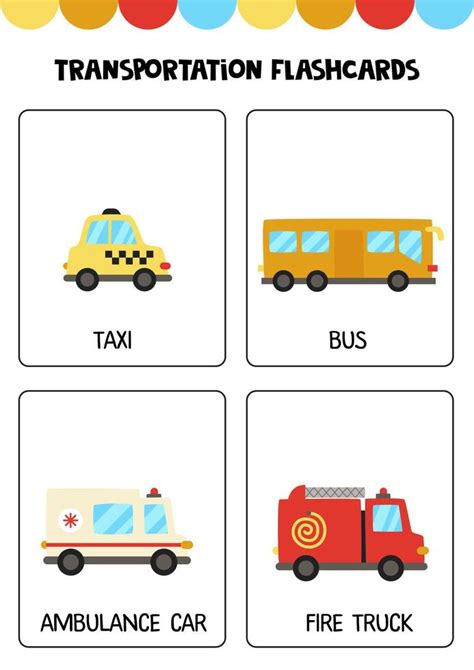 Medios De Transporte De Dibujos Animados Con Nombres En Ingl S English