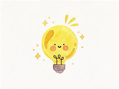 Cute Lightbulb Cute Lightbulb Drawing Easy Drawings Doodle Drawings